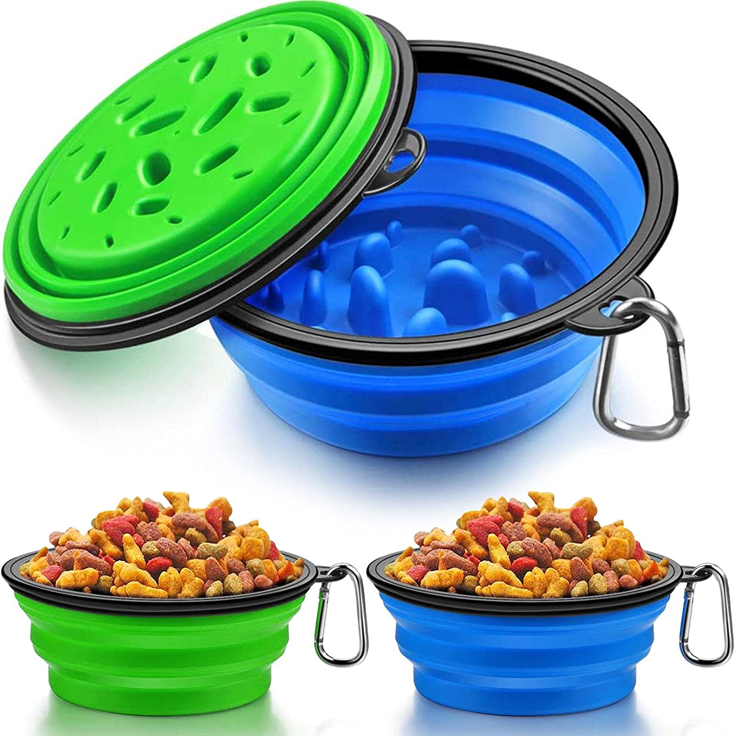 Collapsible Dog Water Bowls, Portable Pet Feeding Watering